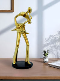 Cortina Resin Golden Sculpture Art Decor Statue for Home Decor