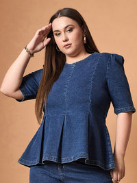 SASSAFRAS Curve Top With Jeans Co-Ords