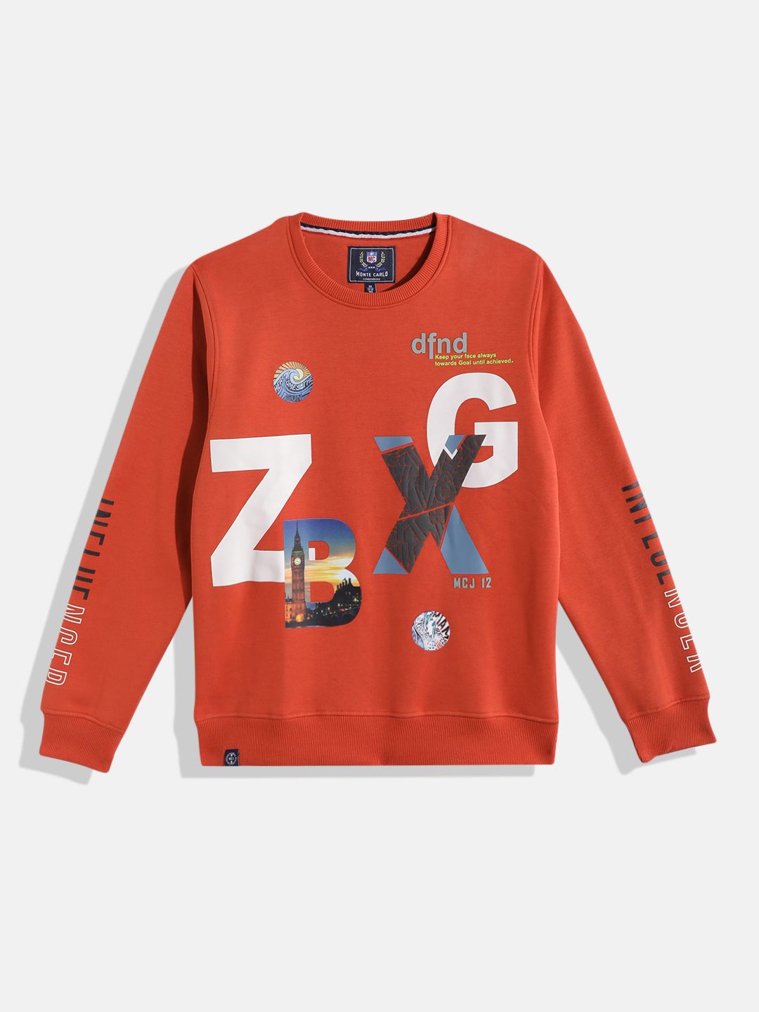 Monte Carlo Boys Typography Printed Sweatshirt