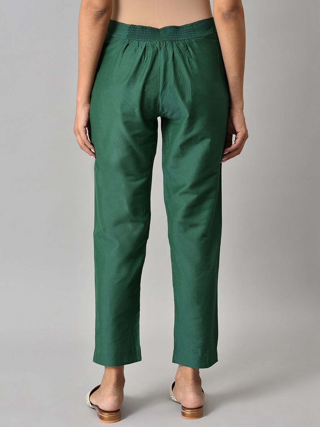 W Women Slim Fit Mid-Rise Cigarette Trousers