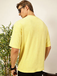 Thomas Scott Men's Solid Round Neck Oversized Casual T-shirt