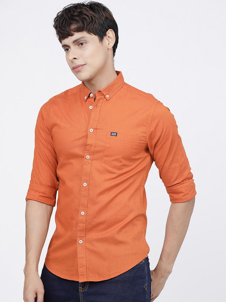 The Indian Garage Co Men Orange Casual Shirt
