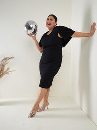 SASSAFRAS Curve Plus Size Sheath Dress