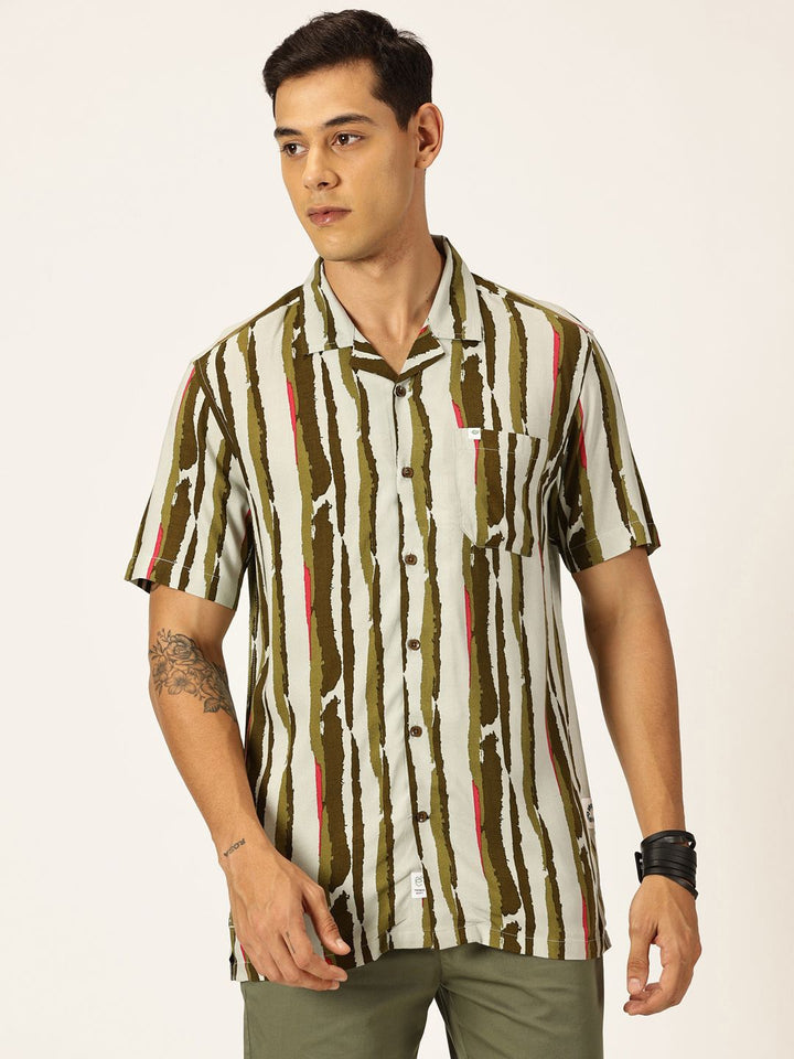Thomas Scott Men Smart Opaque Printed Casual Shirt