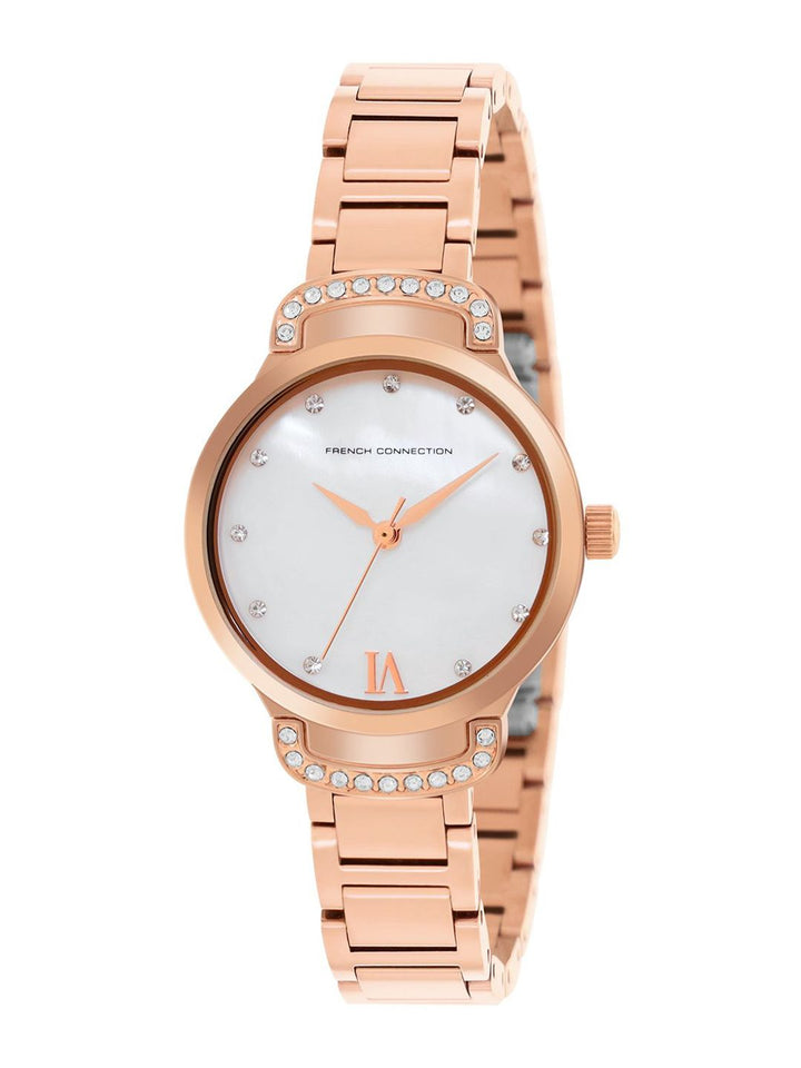 French Connection Women Dial & Stainless Steel Bracelet Style Straps Watch FCH7RGM