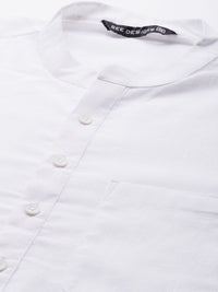 See Designs Men White Solid Pure Cotton Kurta with Pyjamas