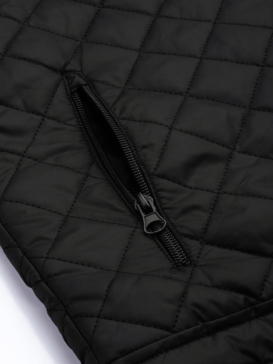 The Indian Garage Co Men Slim Fit Zip-Front Puffer Jacket with Insert Pockets