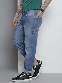 The Indian Garage Co Men Relaxed Fit Heavy Fade Stretchable Jeans