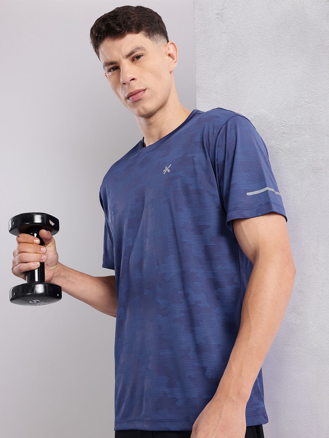 HRX by Hrithik Roshan Rapid-Dry Reflective Detail Training T-shirt
