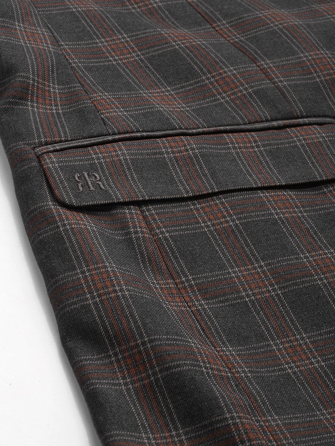 Raymond Checked Contemporary Fit Single-Breasted Formal Blazer