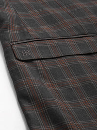 Raymond Checked Contemporary Fit Single-Breasted Formal Blazer