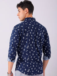 The Indian Garage Co Slim Fit Opaque Printed Pure Cotton Casual Shirt