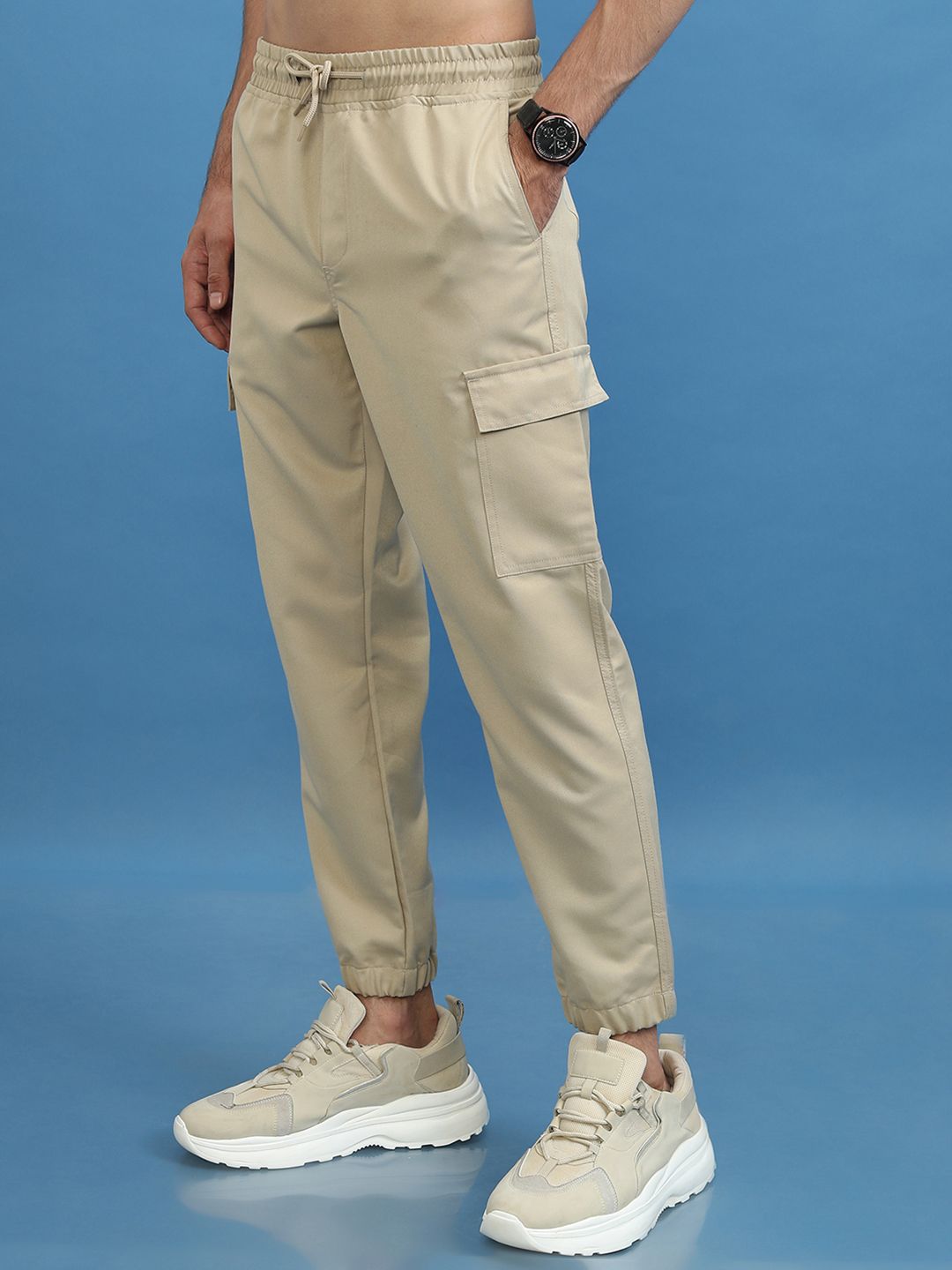 HIGHLANDER Men Casual Cargo Jogger Trousers