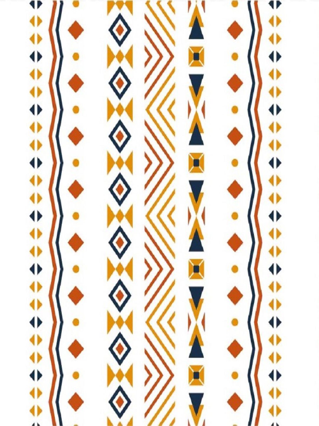 URBAN SPACE Orange & Off White Pack of 3 Printed Square Cushion Covers