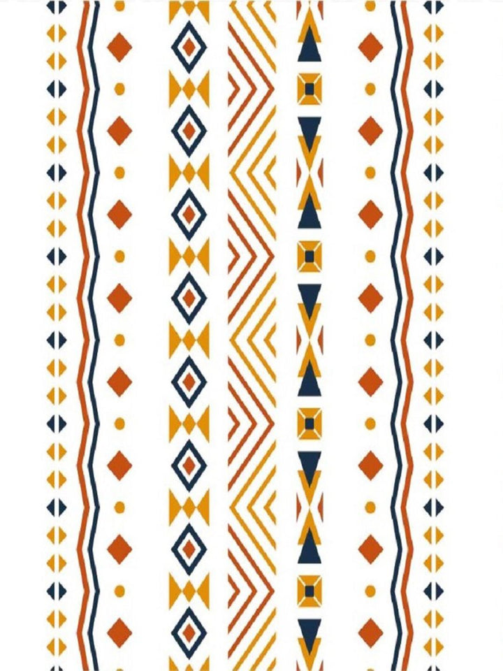 URBAN SPACE Orange & Off White Pack of 3 Printed Square Cushion Covers