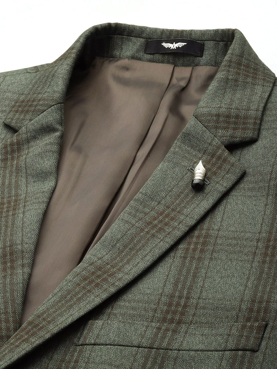 Park Avenue Checked Single Breasted Super Slim Fit 3 Piece Formal Suits