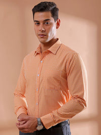The Indian Garage Co. X Luxe Men Slim Fit Gingham Checks Opaque Checked Formal Shirt