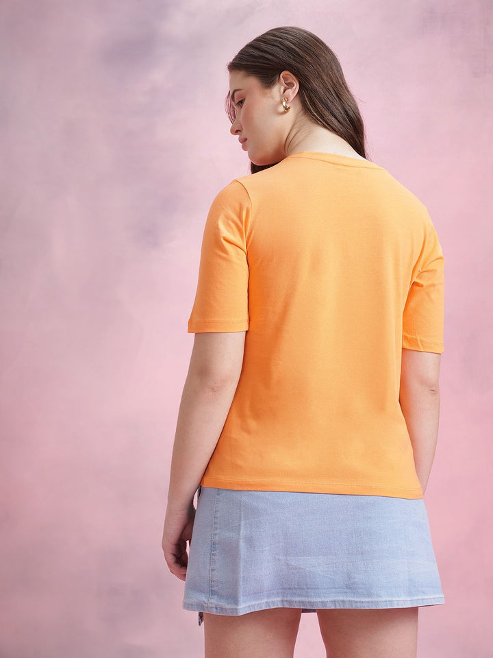 DressBerry Graphic Printed Pure Cotton T-shirt