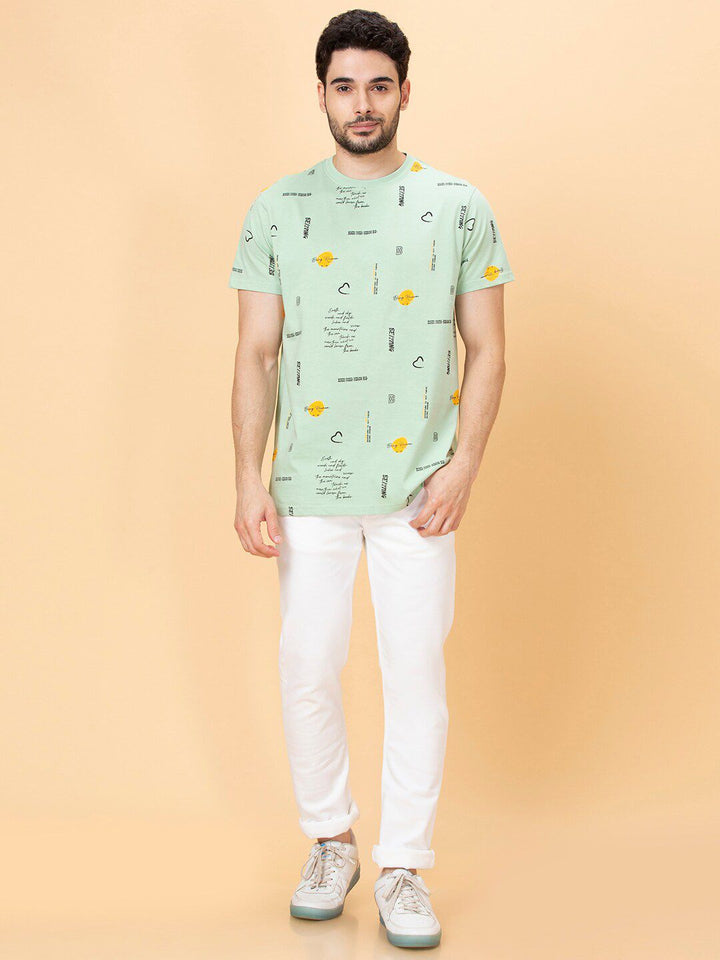 Being Human Conversational Printed Round Neck Short Sleeves Pure Cotton T-shirt