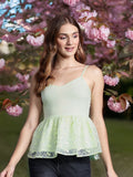 DressBerry Embroidered Lace Empire Top