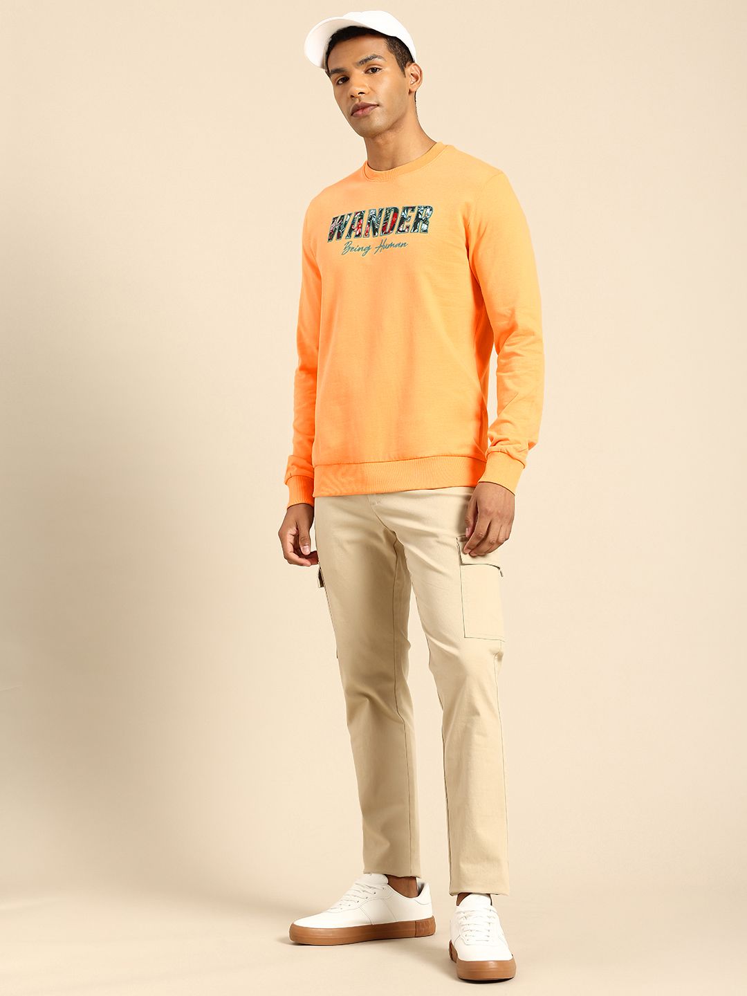 Being Human Typography Printed Pure Cotton Sweatshirt