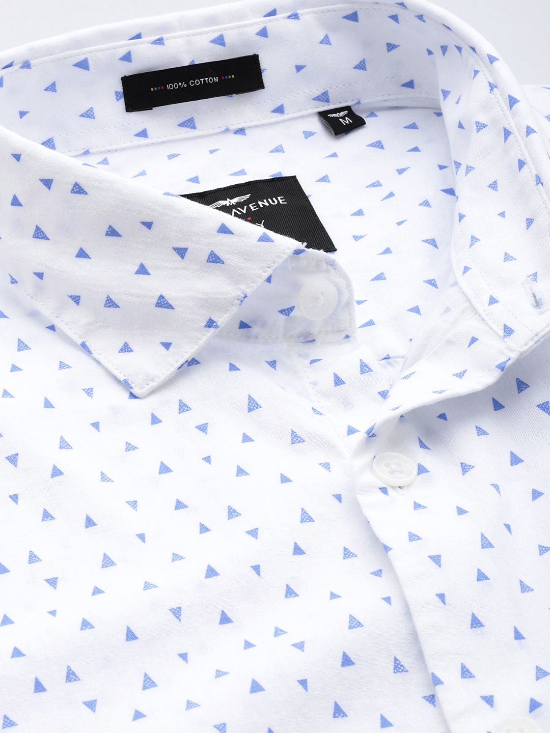 Park Avenue Slim Fit Opaque Geometric Printed Pure Cotton Casual Shirt