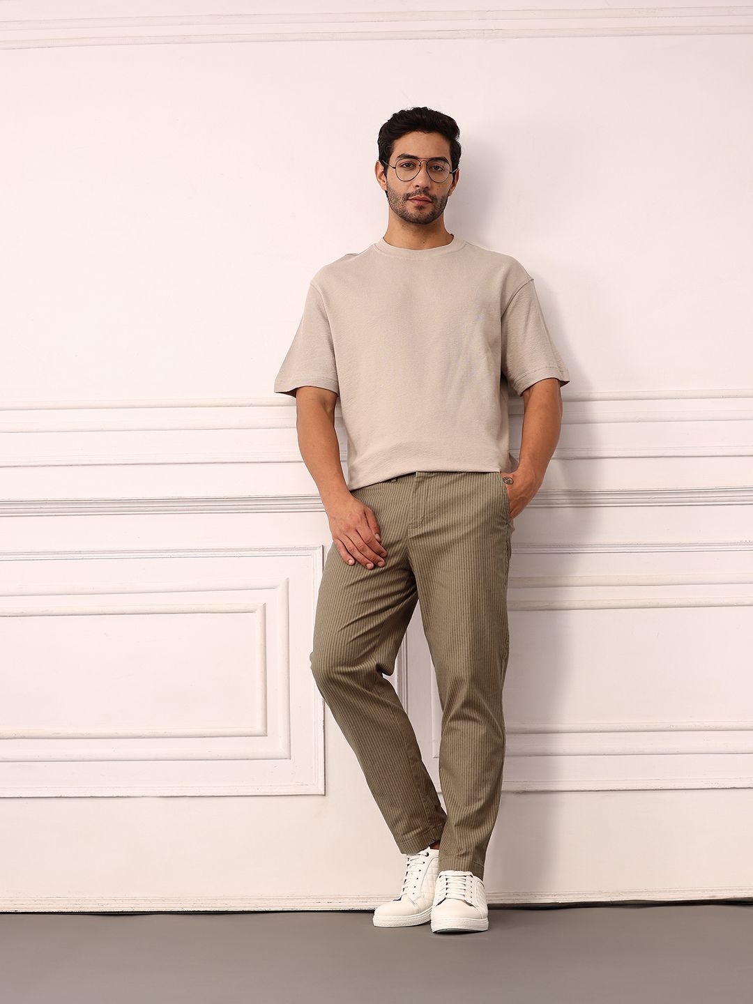 Mr Bowerbird Men Striped Urban Trousers