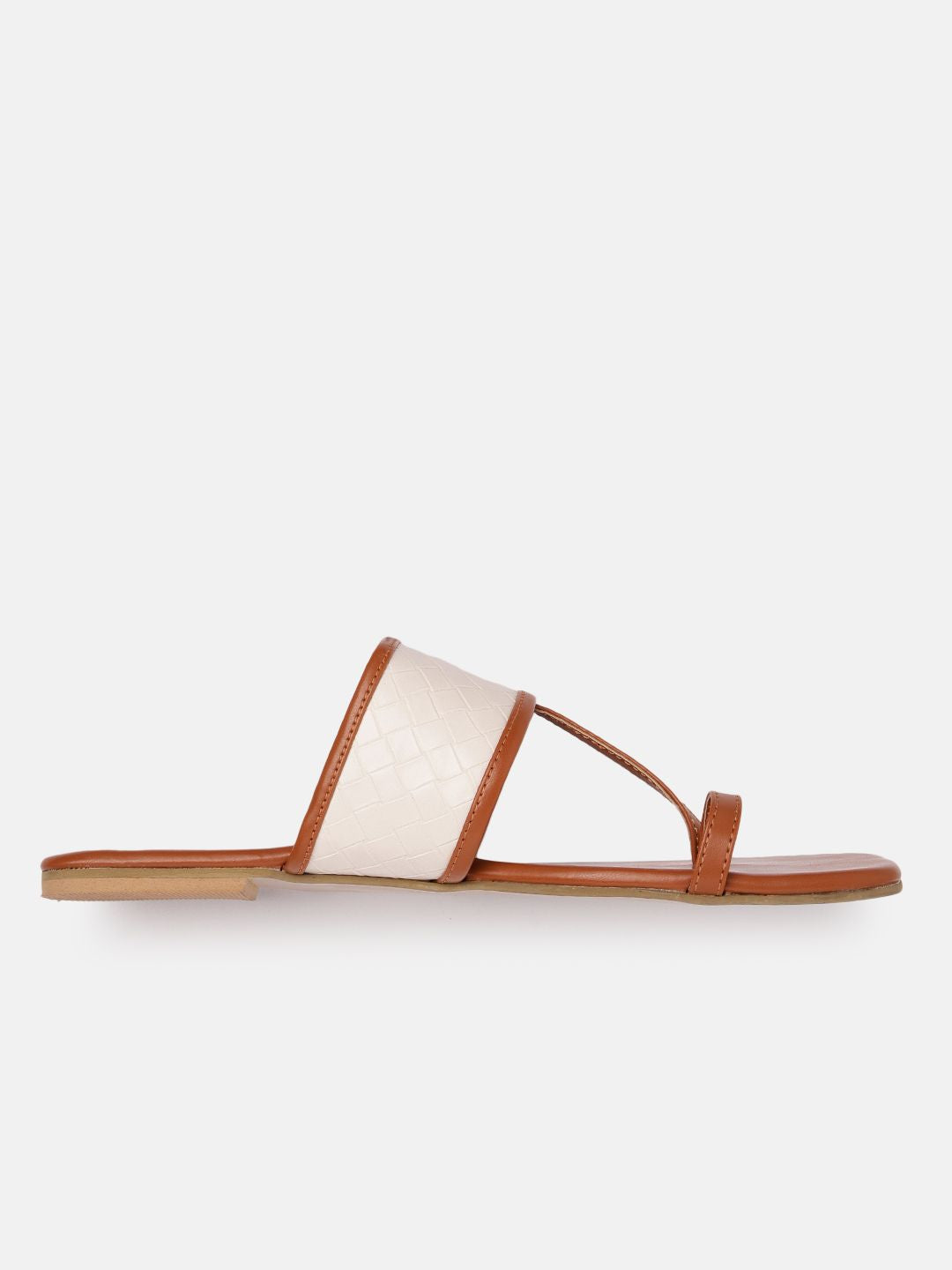 Anouk Women Basketweave Textured One Toe Flats