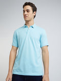 Park Avenue Men Solid Polo Collar Slim Fit T-shirt