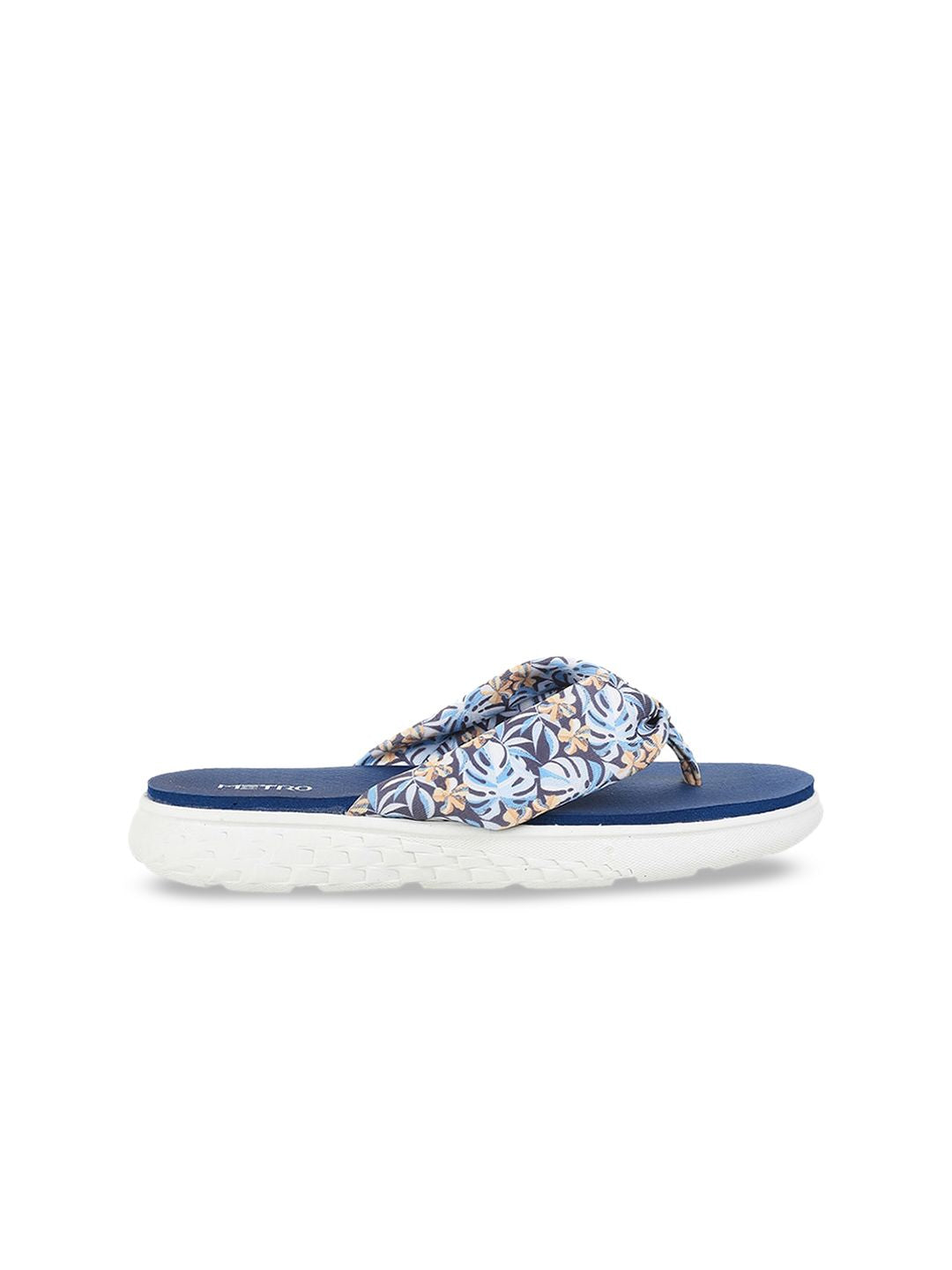 Metro Women Printed T-Strap Flats