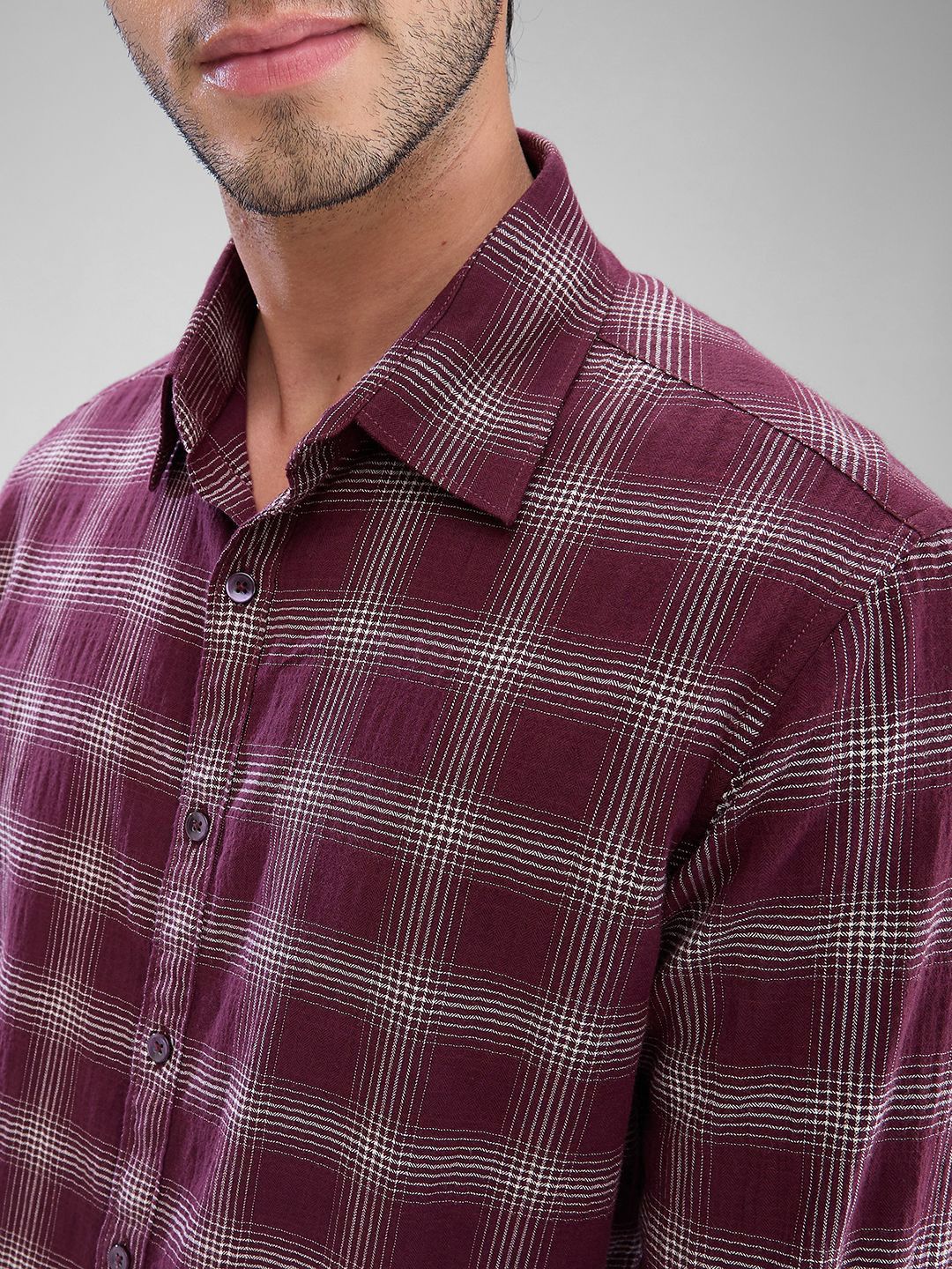 SPYKAR Men Slim Fit Tartan Checks Opaque Checked Casual Shirt