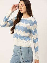 DressBerry Women Acrylic Chevron Patterned Pullover