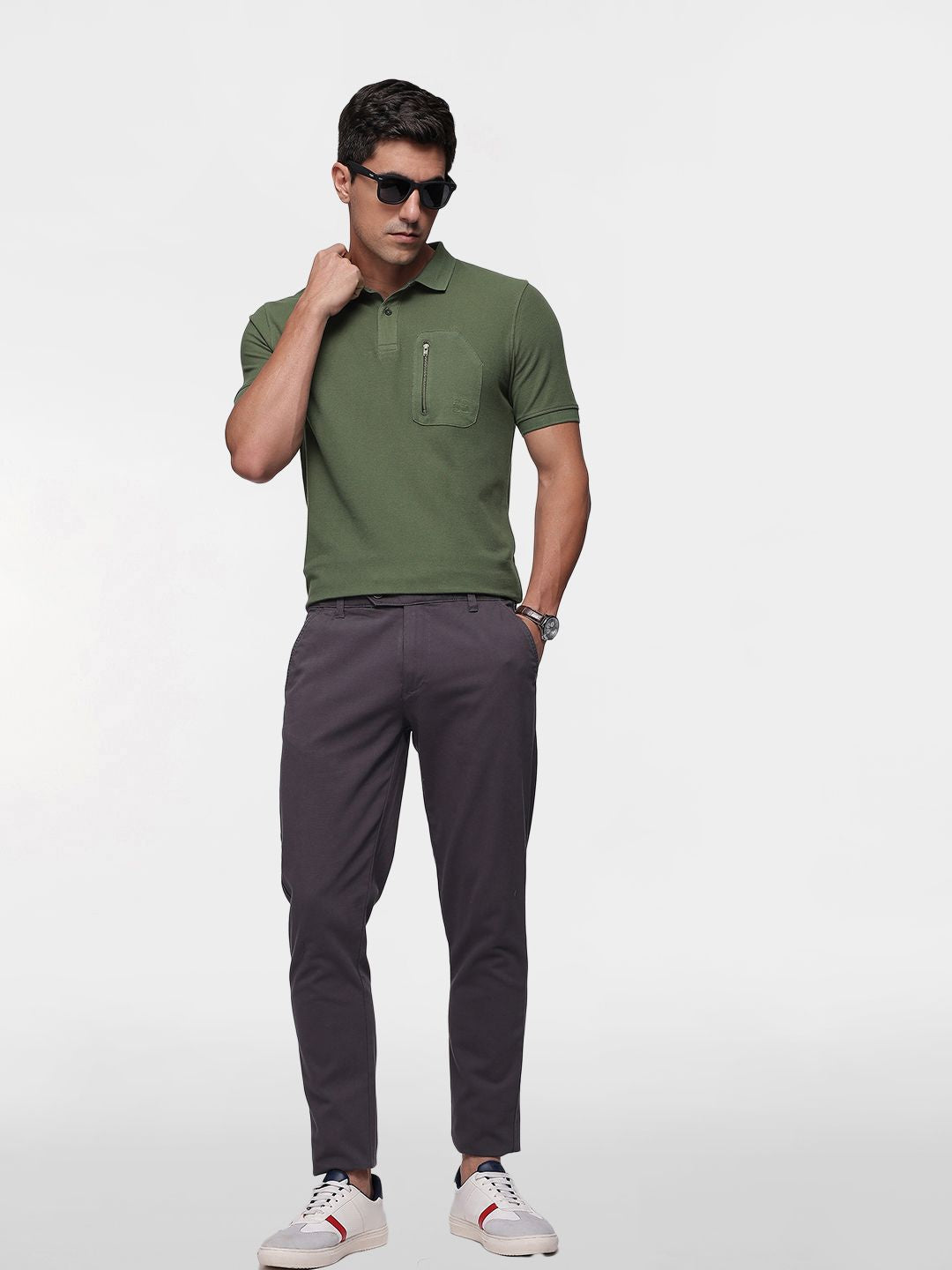 French Connection Polo Collar Pure Cotton T-shirt