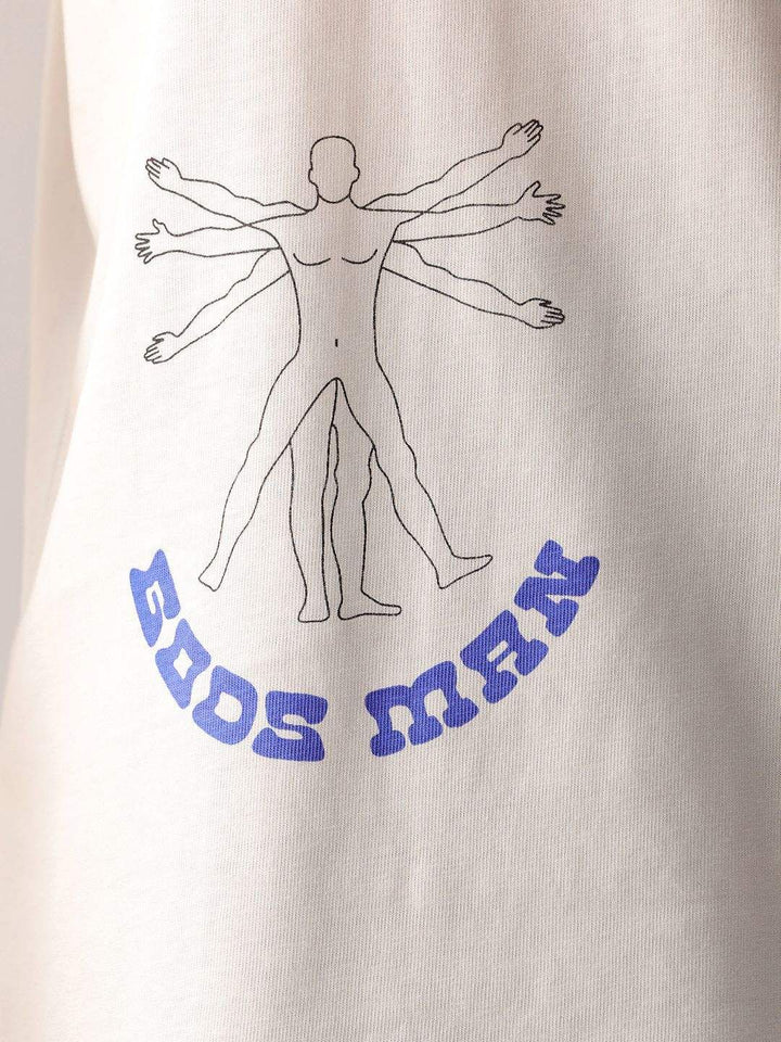 The Indian Garage Co Men Pure Cotton Back Printed Oversized Round Neck T-shirt