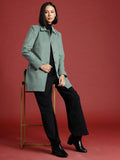 all about you Shirt Collar Longline Overcoat