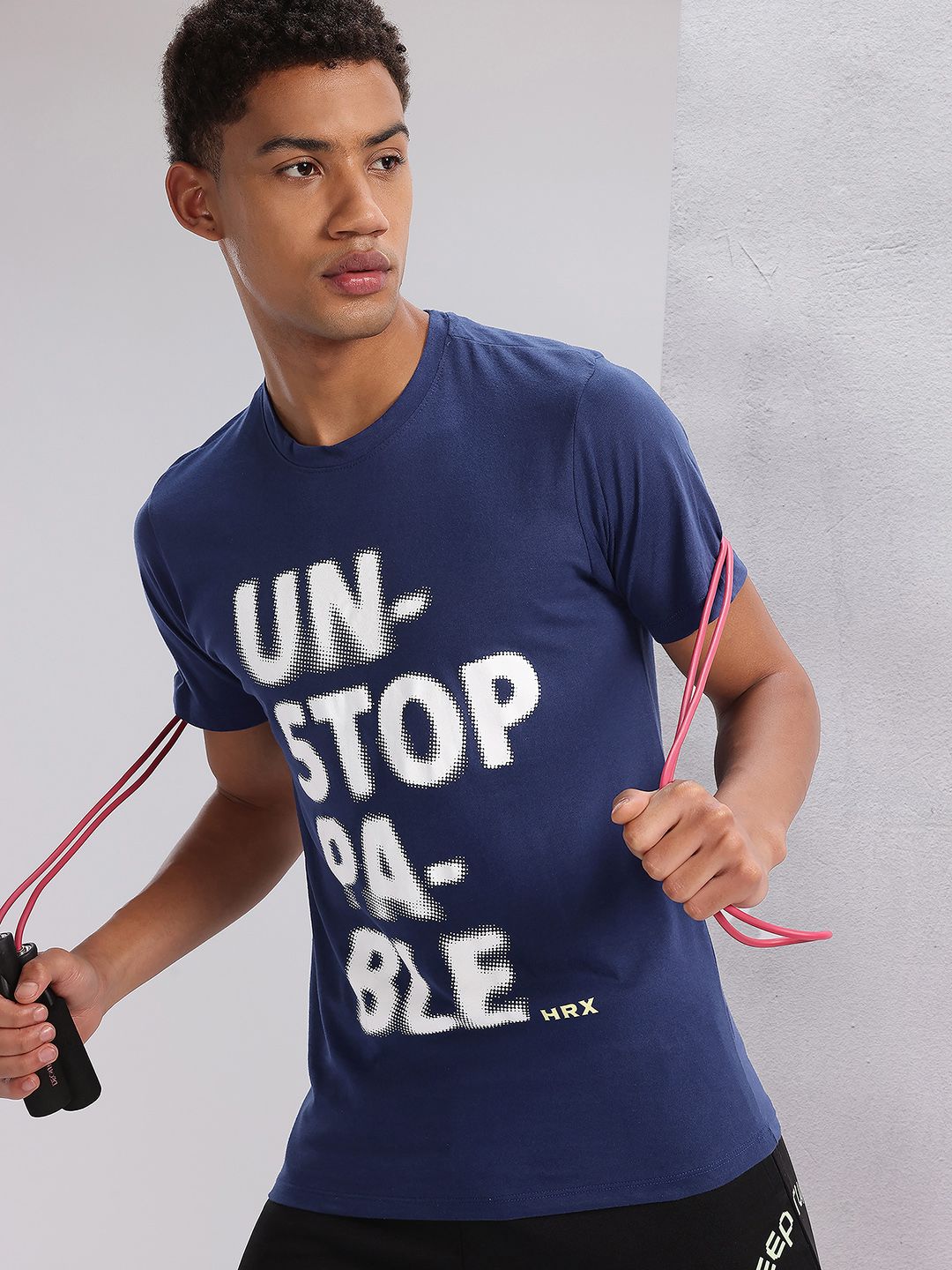HRX by Hrithik Roshan Typography Printed Training T-shirt
