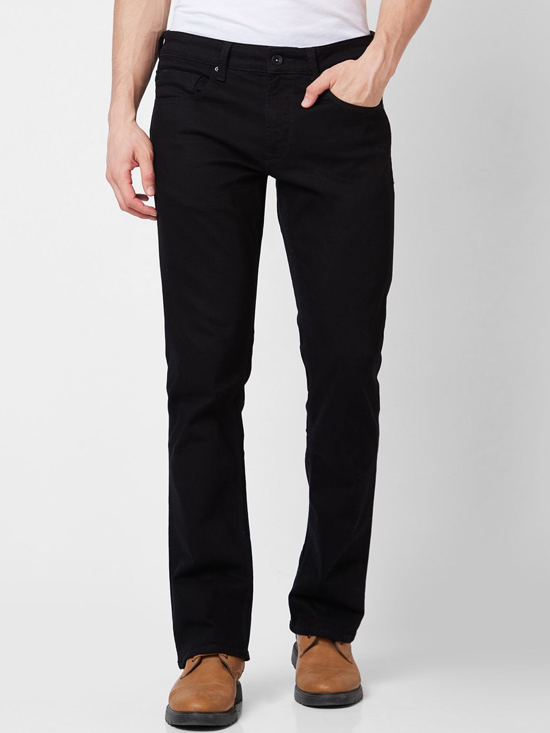 SPYKAR Men Mid-Rise Bootcut Clean Look Cotton Jeans