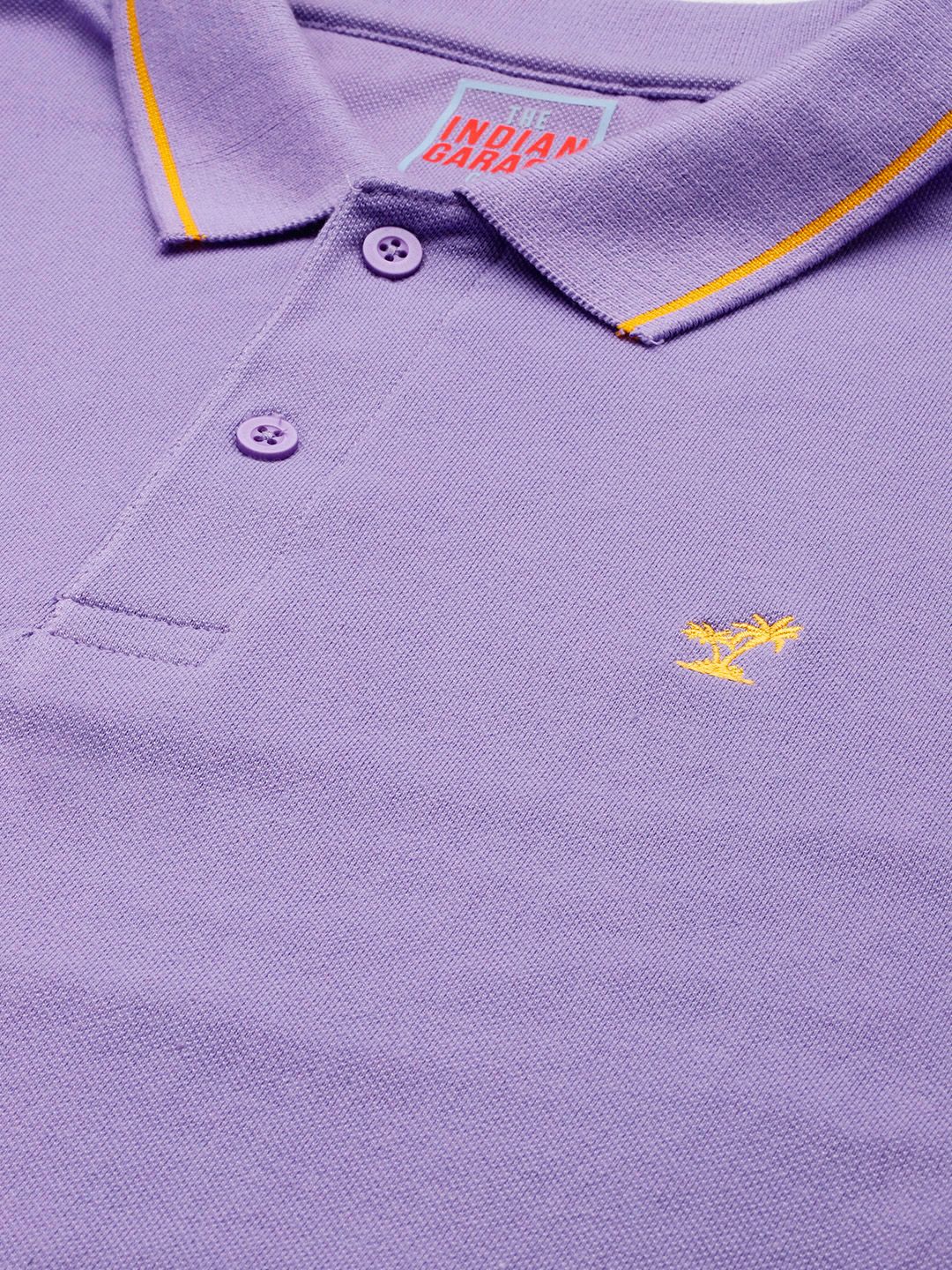 The Indian Garage Co Men Solid Polo Collar T-shirt