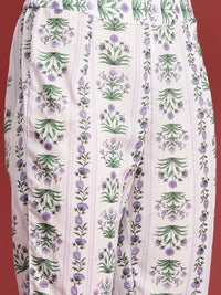 Anouk Floral Printed Kurta with Trousers & With Dupatta