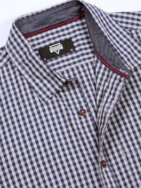 Thomas Scott Men Premium Gingham Checks Casual Shirt