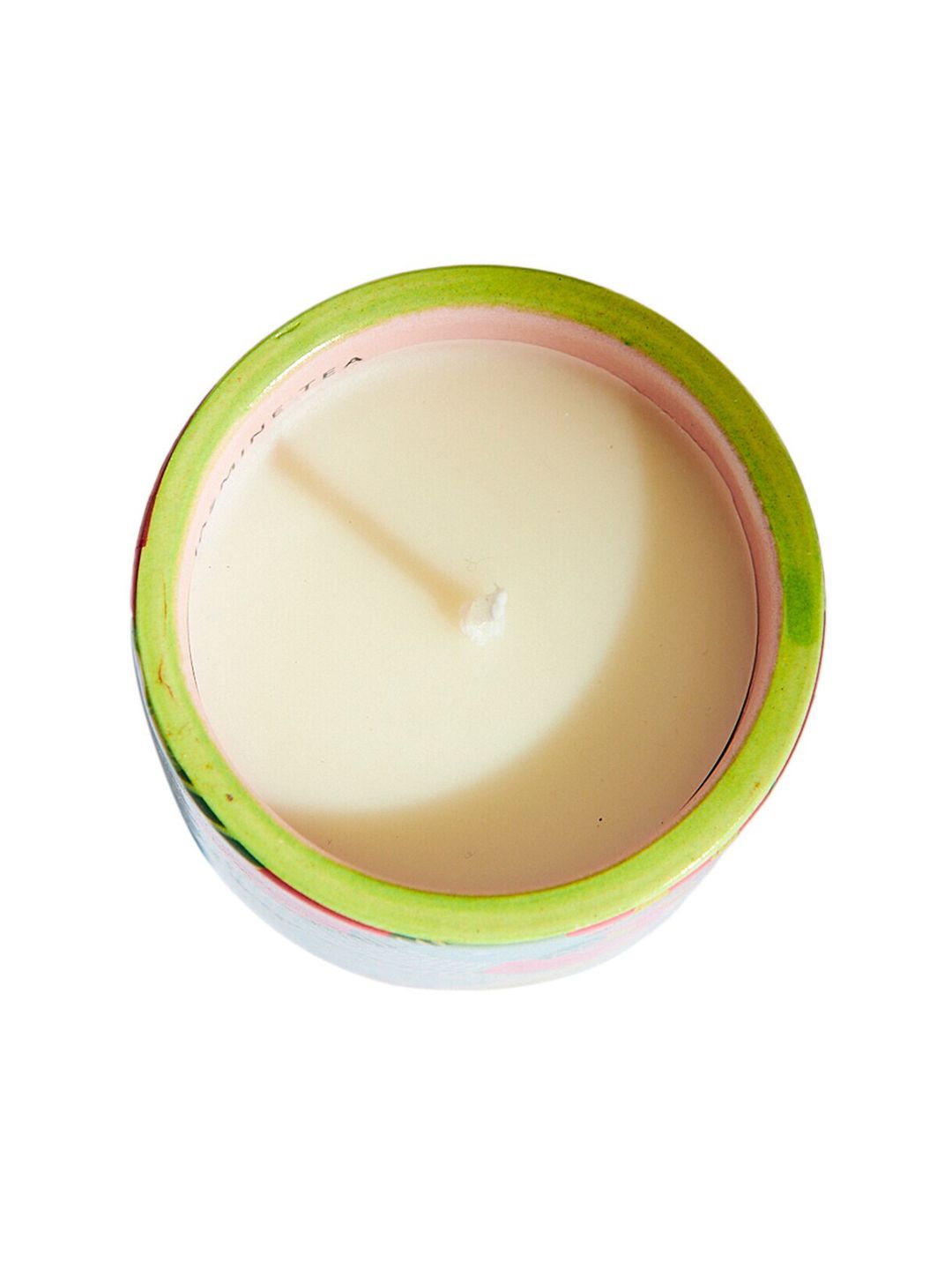 Chumbak Blue & Pink Small Ceramic White Lily Scented Jar Candle