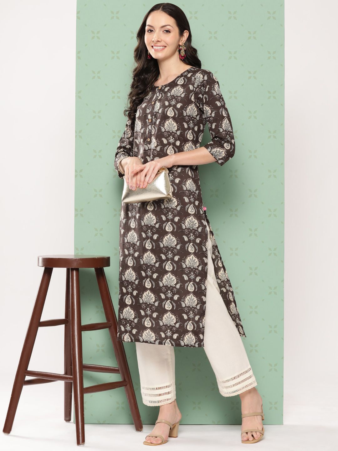 Varanga Women Ethnic Motifs Printed Cotton Kurta