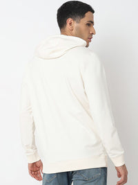 SPYKAR Typography Printed Hooded Neck Long Sleeves Cotton Pullover Sweatshirt