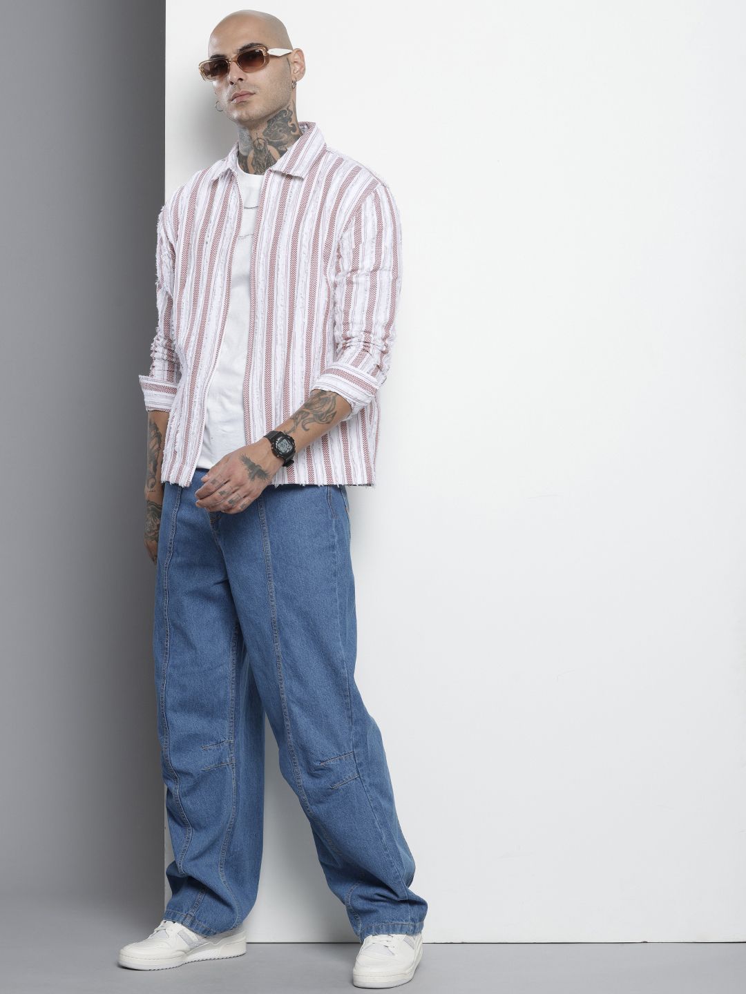 The Indian Garage Co Striped Casual Shirt