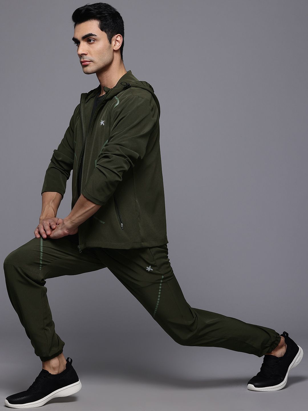 HRX by Hrithik Roshan Rapid-Dry Hooded Training Track suits