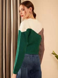 STREET 9 Colourblocked Acrylic Pullover