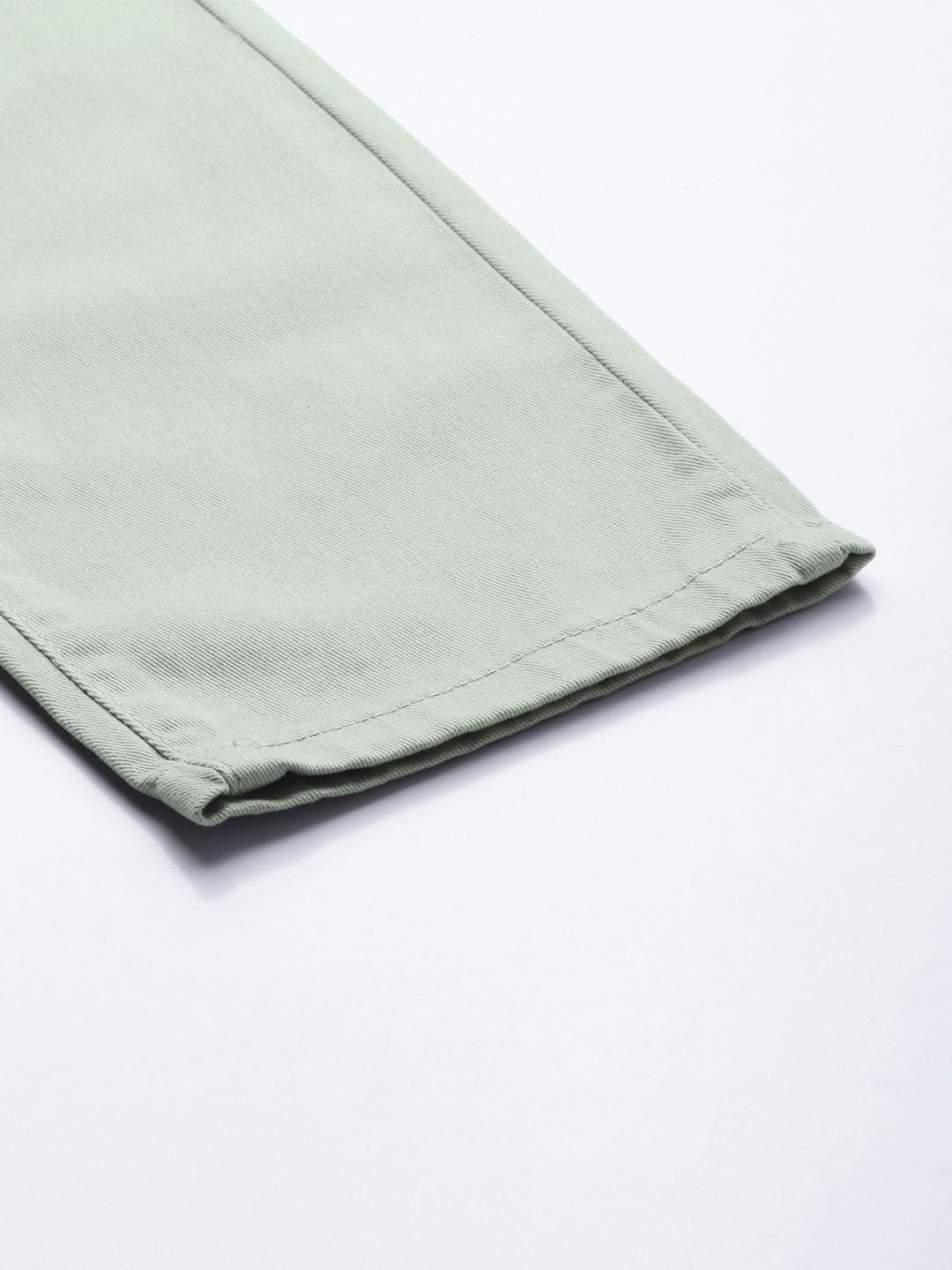 The Indian Garage Co Men Green Solid Chinos Trousers