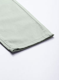 The Indian Garage Co Men Green Solid Chinos Trousers