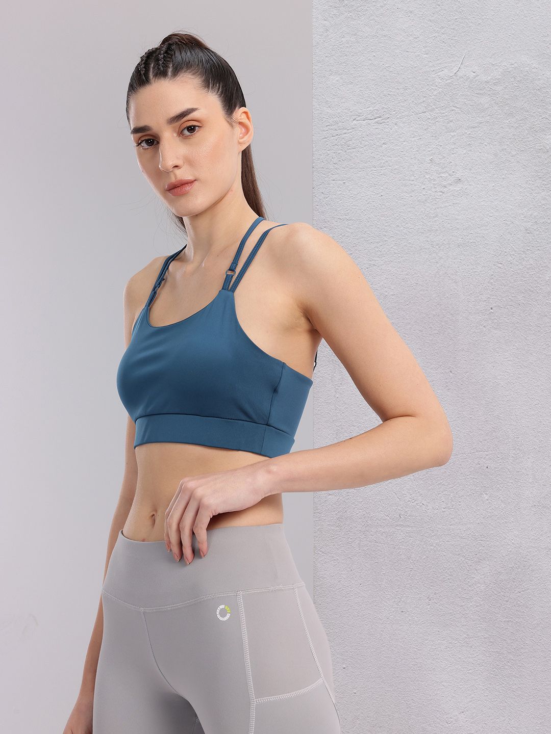 HRX by Hrithik Roshan Styled Back Full Coverage Lightly Padded Yoga Bra KY103_03_A
