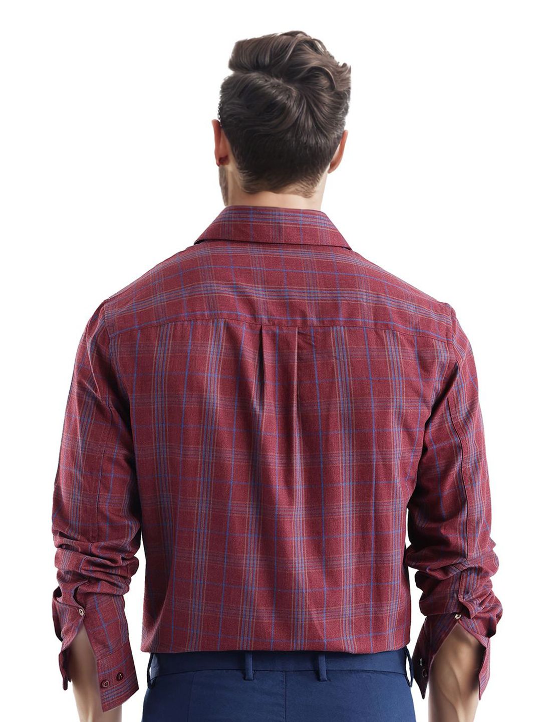 RARE RABBIT Men Comfort Opaque Checked Casual Shirt